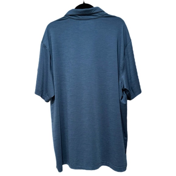 WALTER HAGEN Button Front Short Sleeve Blue Polo Golf Shirt Men's Size 2XL - Picture 3 of 8